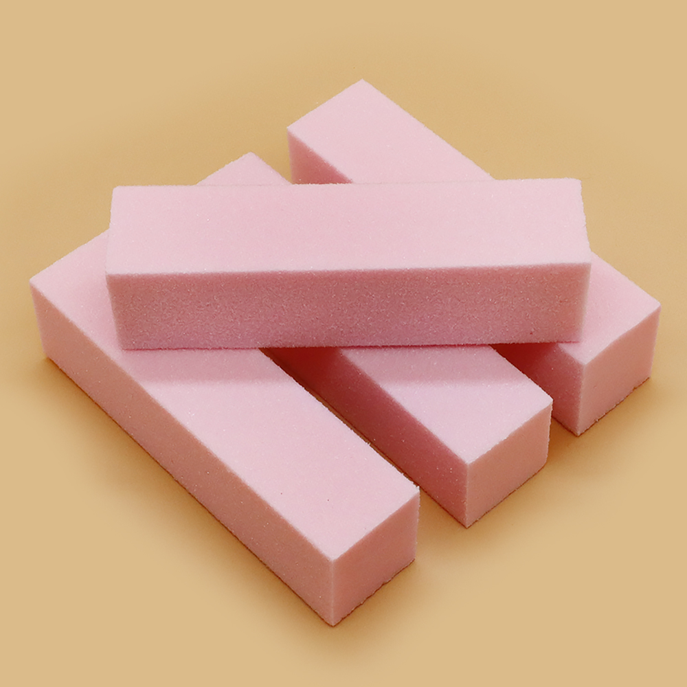 Nail File Titanium - 3/5/10 Stück Schwamm-Nagelpuffer Schleifblock Rosa Nagelfeilen