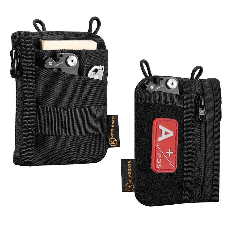 Edc Everyday Carry Bag - EDC-Organizer-Beutel mit DIY-Patchbereich für den täglichen