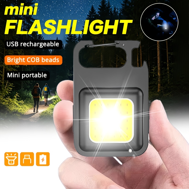 Keychain Flashlight - Tragbare Schlüsselanhänger-Leuchte Mini Multifunktionale Camping-Taschenlampe USB