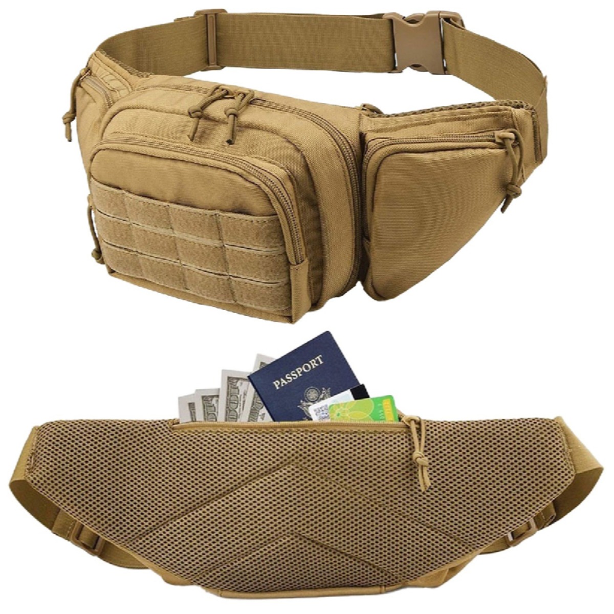 Edc Concealed Carry Fanny Pack - MOLLE Taktische Verdeckte Tragetasche Pistolenholster EDC