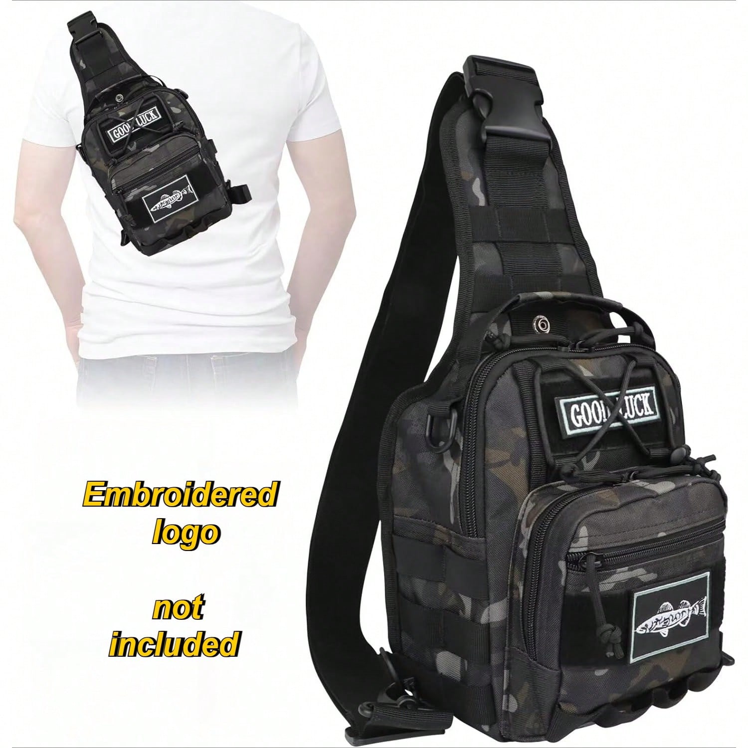 Edc Carry Backpack - Kleiner Angelrucksack, wasserdicht, Molle-System, EDC-Tasche, taktische