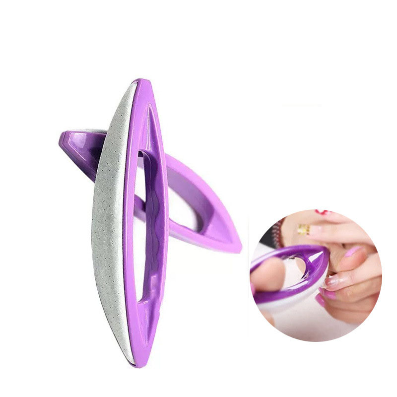 Nail File Titanium - Hochwertiger Lila Schafsfell-Nagelpolierer für Nagelkunst, Schleifen