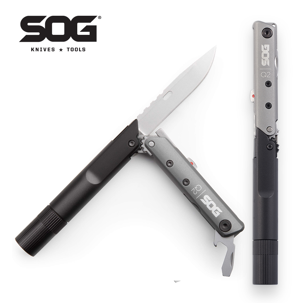 Edc Carry Flashlight - SOG BATON Q2 4-in-1-Multitool-Stift, kleine Klappwerkzeuge,