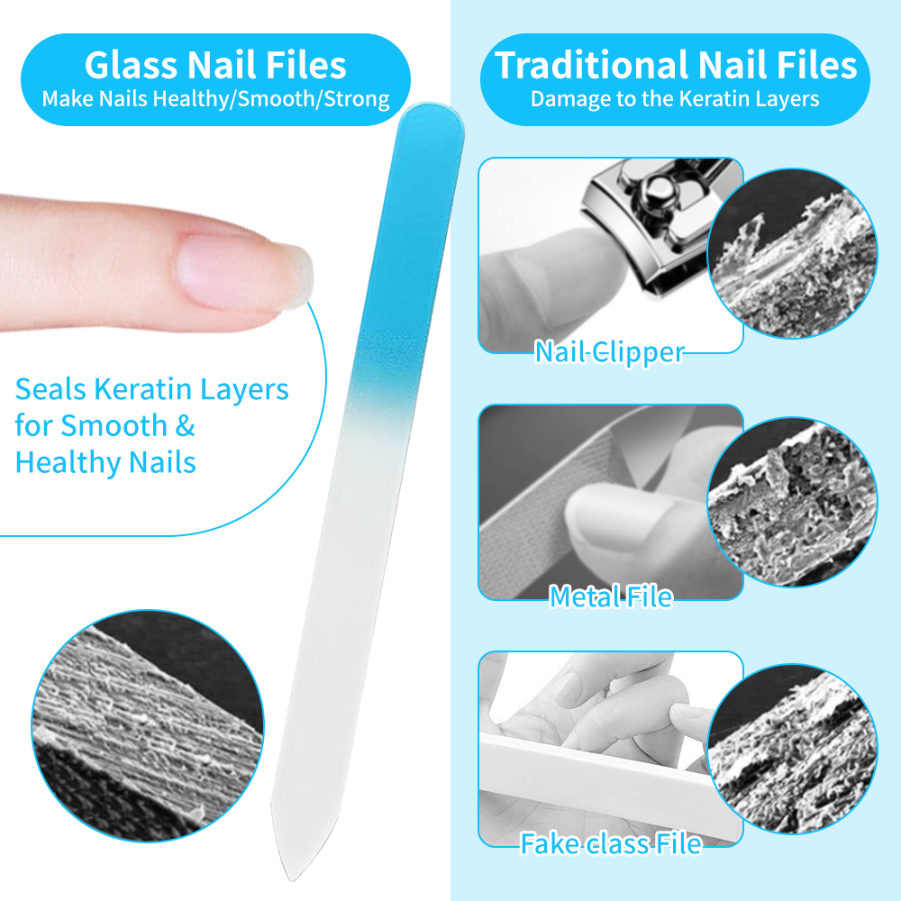 1PC Kristall Glas Nagel Datei  – Nail File Titanium Bewertung und Preis
